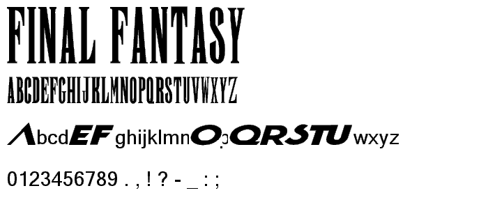 Final Fantasy font